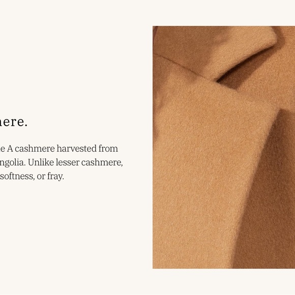 NEW Risa Cashmere-Wool Button Down Car Coat -Light Beige -by Italic - Picture 7 of 9